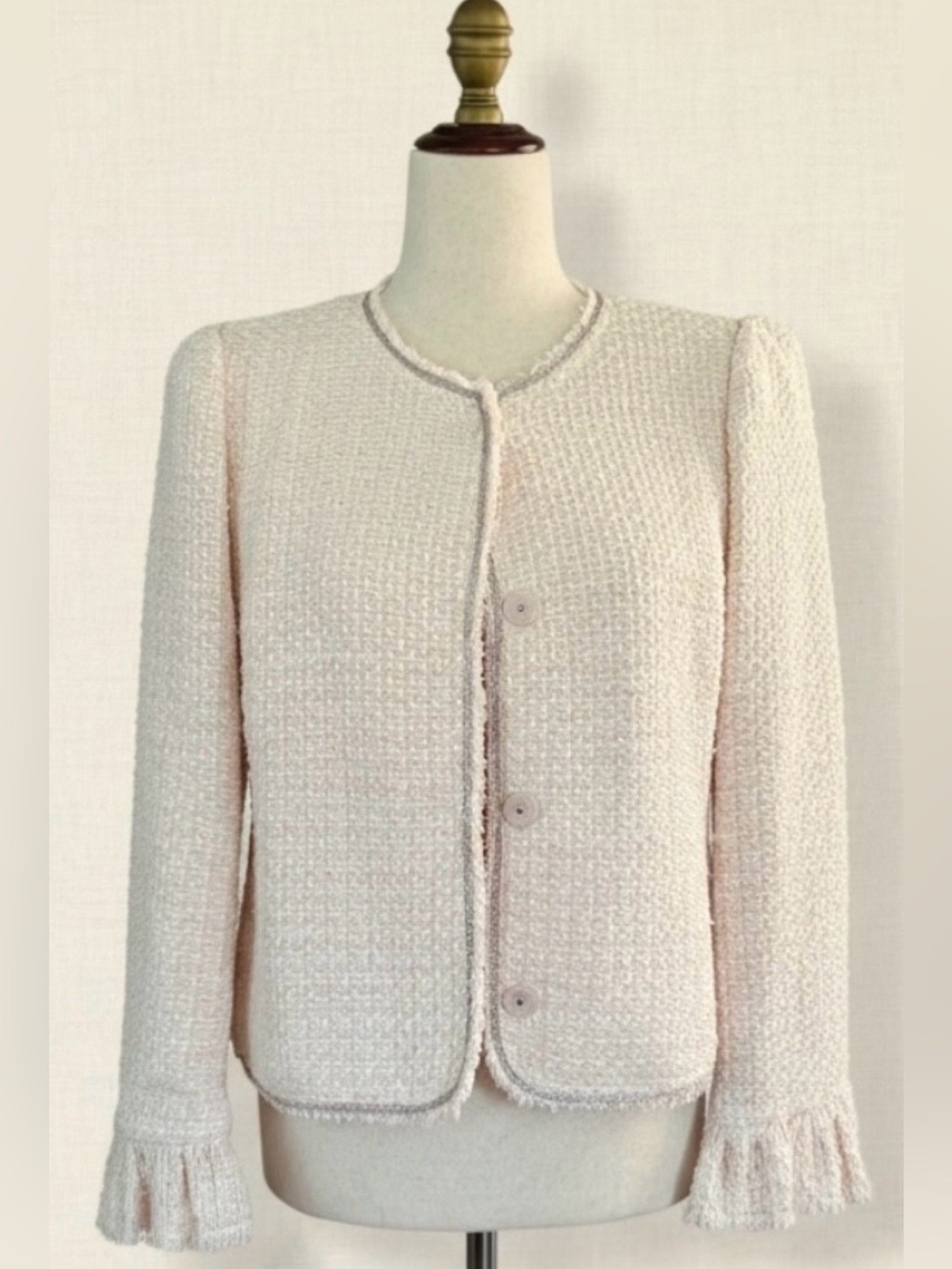 Rebecca Taylor Pink Boucle Jacket Size 4
